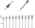 BIGOU Carbide Rotary Burr Set - 10PCS Double Cut Carving Burr Bits, Tungsten Carbide 1/8" Shank for DIY Metal Polishing