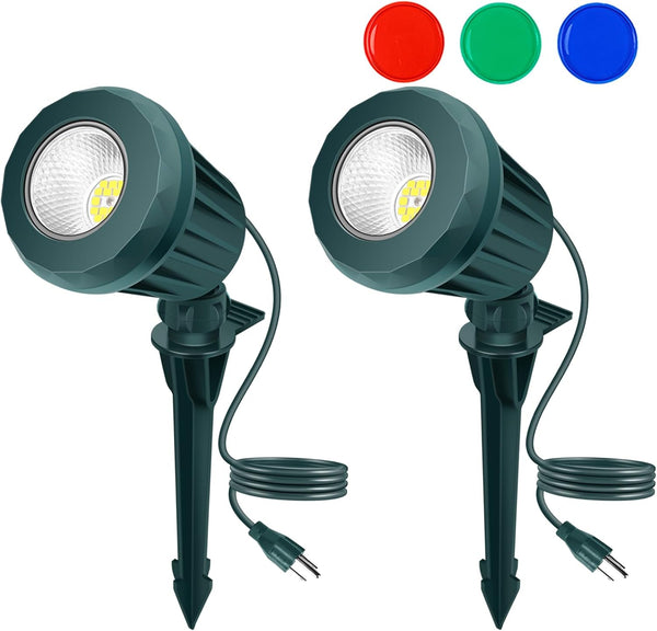 Spotlight Outdoor 120V Plug-in, 2700K Warm White LED Landscape Spot Lights with