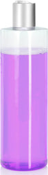 JUVITUS 12 oz Clear PET Plastic Bottles with Silver Disc Cap, Professional Cylinder, 12 Pack