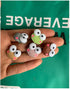 Duolai 40pcs Cute Big Eye Frog Decorative Thumbtacks, Cartoon Animal Boxed Pushpins for Office, Corkboard, Photo Wall