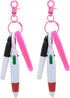 YYaaloa Mini Highlighter Nurse Pen Set, 2 Nursing Keychain Clips, 2 Tip Highlighter, 2 Permanent Marker Pens