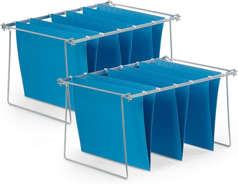 Blue Summit Supplies Hanging File Bars, 2 Pack, Letter Size, Steel Metal File Cabinet Bars for Hanging Files