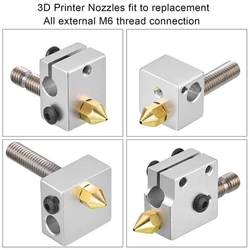 Aokin 22 Pcs MK8 3D Printer Nozzles 0.2mm to 1.0mm for Creality Ender 3/3 Pro/3 V2, Ender 5/5 Pro, CR-10/10S, Makerbot,