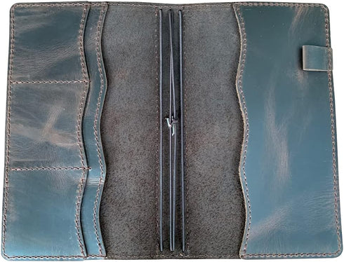 newestor Travelers Notebook Cover: Standard Size with Inner Pockets, Card Slots, and Pen Holder, Dark Brown