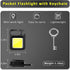 Keychain Flashlights Cob Work Light with 4 Light Modes, Small Emergency Light with Folding Bracket Bottle Opener