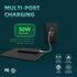 Black USB C Wall Outlet, 30W 6.0Amp High Charging Outlet with 3 USB Ports, 15A Tamper-Resistant Receptacle