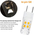 4-Pack G8 LED Bulb, GY8.6/T4 Bi-pin Base, 3W, 30W Halogen Replacement, Under Cabinet Kitchen Lighting, Warm White