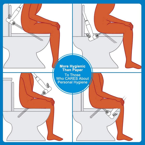 REWEE Set ABS Handheld Bidet Sprayer for Toilet, Chrome Plate Plastic Bidet Attachment for Toilet,Cloth Diaper Bidet