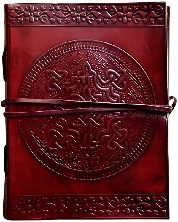 MONTEXOO Leather Journal Notebook, 5 x 7 inch Sketchbook Diary for Men Women, Celtic Knot for Writing