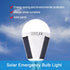Solar Light Bulbs, Emergency Solar Rechargeable, Outdoor Waterproof Camping Lamps, Portable LED for Tent, 12W
