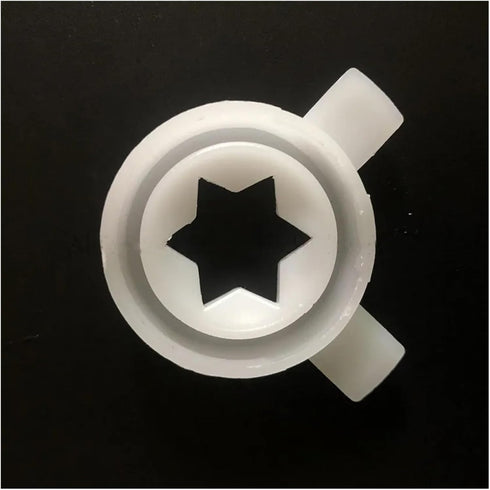 ZeAda 3 1 37mm Ice Cream Maker Accessories in White Modeling Caps Spare Part Star Shaped Lids Soft Ice Cream Machine