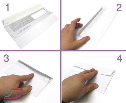 NextDayLabels Box of 500 Ready-Seal Double Window Security Tinted Check Envelopes for Laser Checks, #8 Envelopes