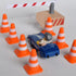 SquarezhenBo 14pcs Mini Traffic Cones - Durable Plastic Road Safety Toys for Kids, Construction Zone Educational Props