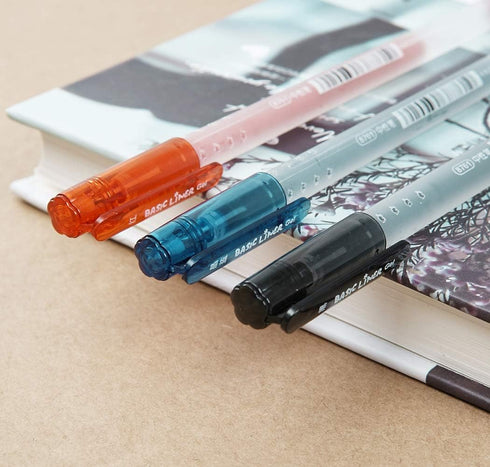 czxwyst 8761 Basic Liner Gel Ink Pens, 0.5mm Fine Point (Blue-Black Color 12-Pack)