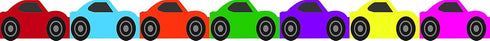 Hygloss Race Car Die-Cut Border, 12 Strips/36 Feet