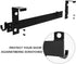 Anjuer Aluminum Door Hooks Hanger Rack, 6 Hooks Over The Door Organizer for Kitchen Bathroom, Black