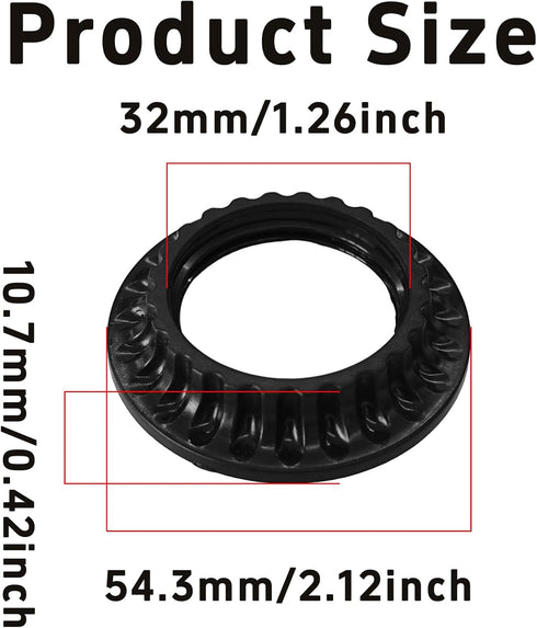 Runseaway 4Pcs E26 1-1/4 Inch (32mm) Lamp Shade Rings, Black Light Socket Ring Collar Rings, Lock Socket Replacement