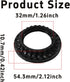 Runseaway 4Pcs E26 1-1/4 Inch (32mm) Lamp Shade Rings, Black Light Socket Ring Collar Rings, Lock Socket Replacement