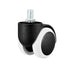 uxcell 2 Inch Office Chair Casters Wheels - PU Twin Wheel M10x14mm Threaded Stem Rotate Caster, White