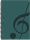 MAXCURY Blank Sheet Music Composition Manuscript Staff Paper, Black, 100 Pages, 26x19cm, Water Blue/Ocean Blue