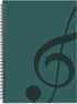 MAXCURY Blank Sheet Music Composition Manuscript Staff Paper, Black, 100 Pages, 26x19cm, Water Blue/Ocean Blue