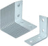 12 Pcs 4 Hole L Shaped Connector Bracket for 1-5/8" Strut Channel, Accept 1/2" Bolt, 5mm Thickness