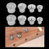2 Sets Panel Furniture Positioning Woodworking Round Tenon, Solid Wood Pin Center Punch Thimble for Tools