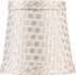 Aspen Creative 51017-2, 3" 4" 4" Set 2 Empire Clip-On Chandelier Lamp Shade, White & Beige, Top X Bottom X Slant