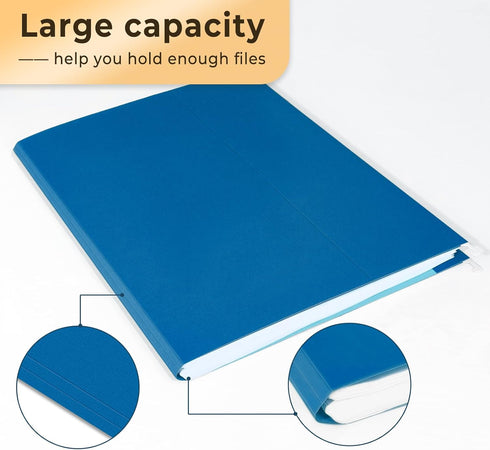 SUNEE Hanging File Folders Blue, 25 Pack Letter Size with 1/5-cut Tabs for Home and Office Bulk File Organization