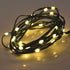 6hr QBIS Outdoor Christmas Lights - Fairy Lights Battery Operated with Small Warm White LEDs, Green Wire