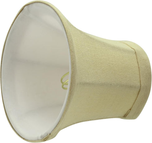 Aspen Creative 30012-2A, 2-1/2" 4" 5" Set 2 Bell Clip-On Chandelier Lamp Shade, Butter Crme, Top x Bottom x Slant