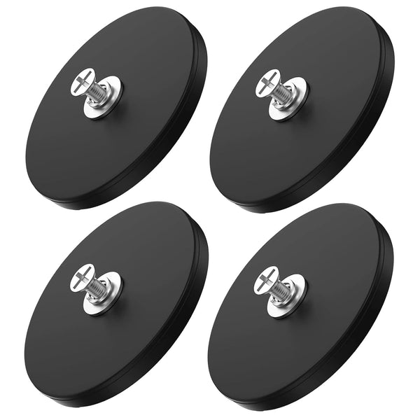 Thaibear 4Pcs Rubber Coated Magnets, 100LBS Rubber Coated Neodymium Magnets with M6