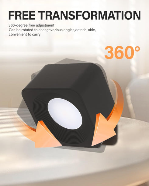 4PC 360 (1.2inch) Magnetic Rotation Base Ball for LED Wall Mounted Lights,Universal Replacement Swivel Base for LED
