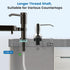 Countertop Soap Dispenser for Kitchen Sink, Built in Sink Soap Dispenser with Sponge Rack, Soap Dispenser Pump