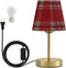 ALAZA Table Lamp for Bedroom Nightstand Red Tartan Buffalo Plaid Checkered Bedside
