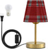 ALAZA Table Lamp for Bedroom Nightstand Red Tartan Buffalo Plaid Checkered Bedside