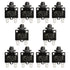 Baomain 10A Circuit Breaker, Thermal Overload Protector, S11 Series 125/250VAC/65VDC, Pack of 10, Black
