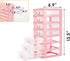 Rempry Mini Plastic Organizer with 7 Clear Drawers, Small Storage Drawers Containers for Desk, Counters, Cabinets, Pink