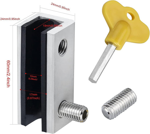 8 Sets Window Locks, Sliding Security Window Lock with Key for Vertical & Horizontal Sliding Windows & Sliding Doors