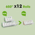 Clear Tape, Transparent Matte Finish Tape for Office and School Supplies, 3/4 in x 650 in, 6 Packs