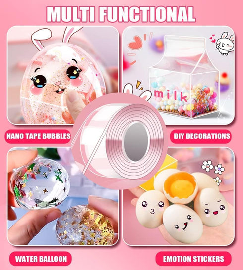 YIXIPAZH (2 Nano Tape Bubble Kit Bubble Tape Nano Tape Kit, Bloonies Blow Plastic Bubbles Balloonies DIY Squishy