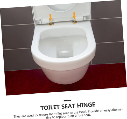 ARTIBETTER Toilet Seat Hinges Replacement Kit with Quick Release Fixings and Bolts for Standard Toilet Seat Accessories