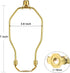 Lamp Shade Holder, 2 Set 7 Inch Heavy Duty Lamp Harp Holder with 3/8 Standard Saddle + Lamp Finial Caps for Table and