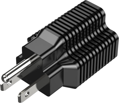 15 Amp Household AC Plug to 20 Amp Adapter, Nema 5-15P to 5-20R,5-15P to 6-15R,5-15P to 6-20R,T-Blade 20 Amp to 15 Amp Plug Adapter Converter, 15A 125V to 20A 250V Adapter