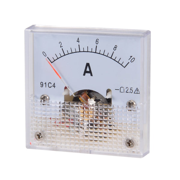 uxcell Analog Current Panel Meter, DC 0-10A 91C4 Ammeter for Circuit Testing, Pack of 1