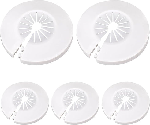 5Pcs Water Pipe Cover Decoration - Plumbing Cover Plates for Toilet Pipe, Escutcheon for Water Pipe Tube Supplies