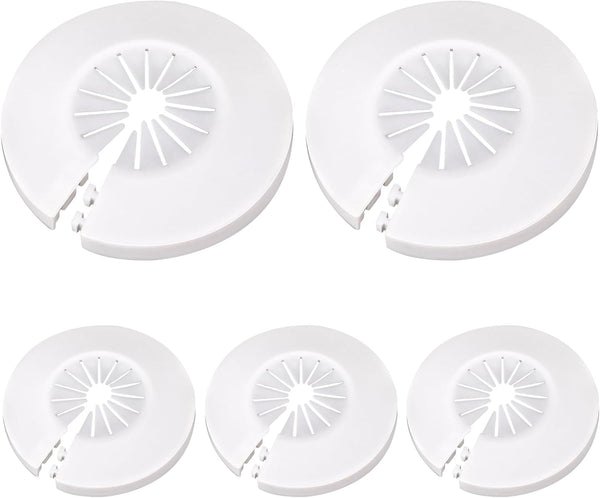 5Pcs Water Pipe Cover Decoration - Plumbing Cover Plates for Toilet Pipe, Escutcheon for Water Pipe Tube Supplies