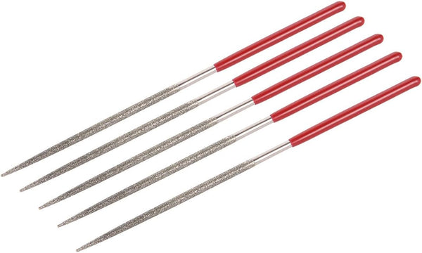 uxcell 5pcs Round Diamond Needles File 150 Grit for Metal Glass Wood Stone Grinding Polishing Engraving 2mm x 100mm