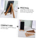 Lurrose Wooden Tripod Display Stand, 1pc Tabletop Phone Holder, Wooden Plate Easel, Mobile Phone Rack