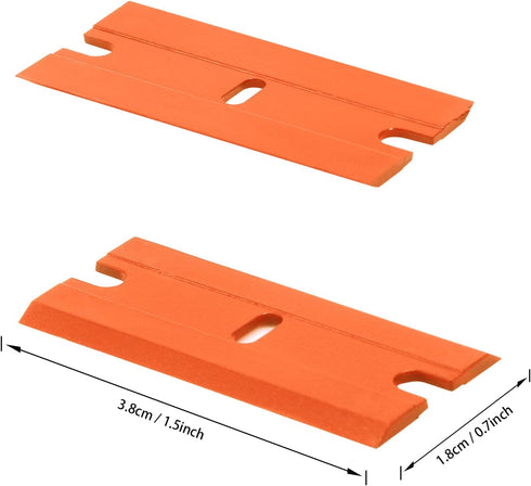 200PCS 1.5 Inch FOSHIO Plastic Razor Blades Double Edged Suit for Razor Blade Scraper, Plastic Scraper for Remove